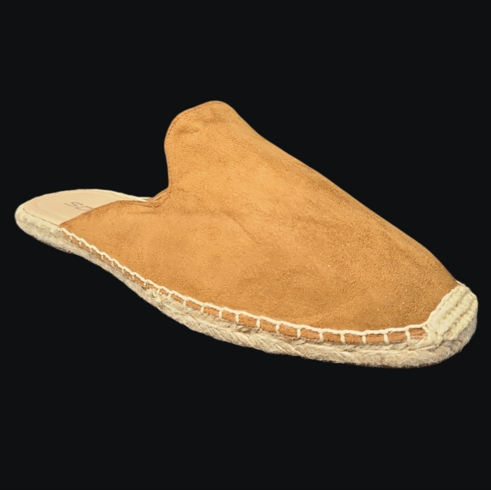 SODA WOMENS CASUAL ROUND TOE OPEN BACK SLIP-ON BROWN ESPADRILLES SIZE-11 - Picture 4 of 10